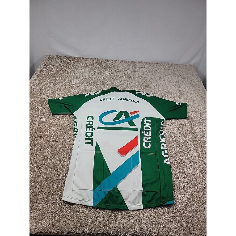 Credit Agricole Cycling Shirt Vintage Zip Up Terry Cloth Lined 80s Medium‎ - Picture 15 of 16